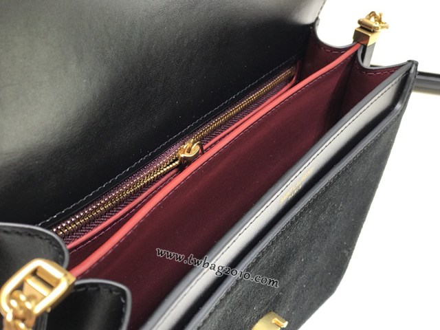 YSL专柜款女包 聖羅蘭經典款CASSANDRA絨面革牛皮鏈條包 YSL肩背斜挎包 532750  jjh1056